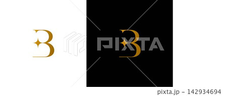 Elegant and luxurious B logo design 142934694