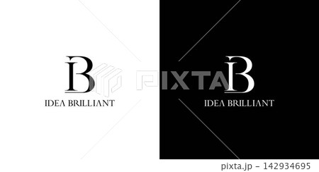 Elegant and luxurious IB initial logo design 142934695