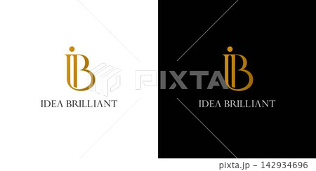 Elegant and luxurious IB logo design 142934696
