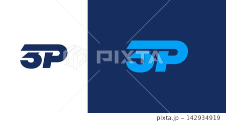Simple and unique 3P initials logo design Simple and unique 3P initials logo design 142934919