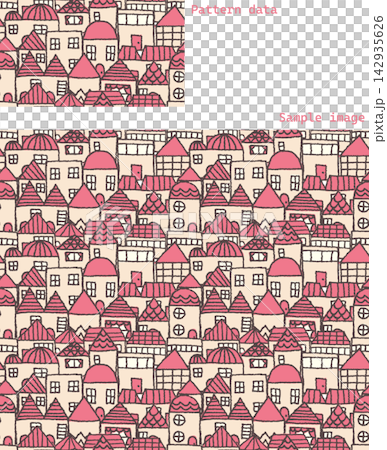 House pattern (seamless) House pattern (seamless) 142935626