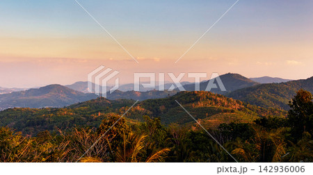 beautiful autumn landscape with sunrise beautiful autumn landscape with sunrise 142936006