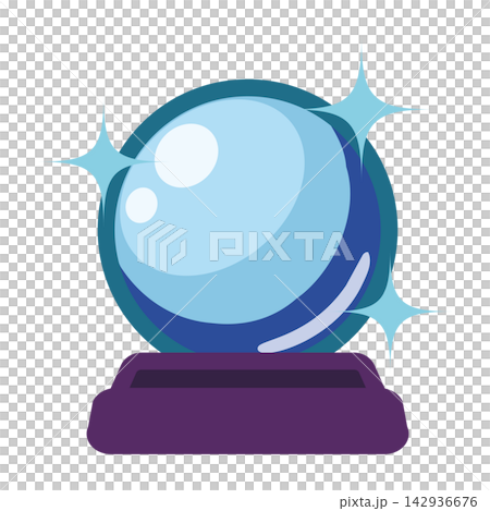 Simple crystal ball icon 142936676