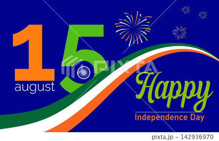 15th August, Indian Independence Day Banner Vector illustration. Template for background,Header design, card, poster with text inscription, Ashoka chakra wheel icon. 15th August, Indian Independence Day Banner Vector illustration. Template for background,Header design, card, poster with text inscription, Ashoka chakra wheel icon. 142936970