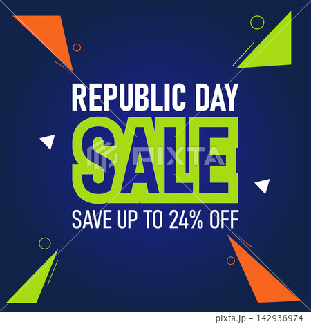 Republic Day Sale Vector Banner illustration. Republic Day Sale Vector Banner illustration. 142936974