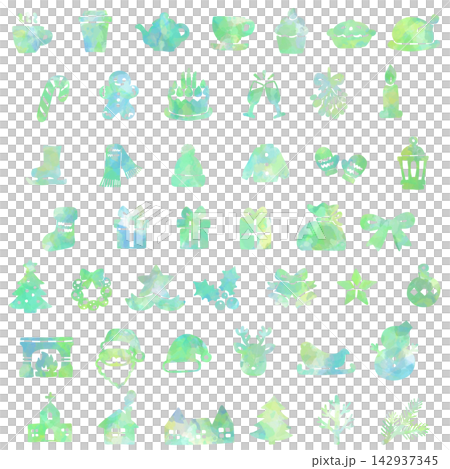 A set of hand-drawn style icons with Christmas motifs. A set of hand-drawn style icons with Christmas motifs. 142937345
