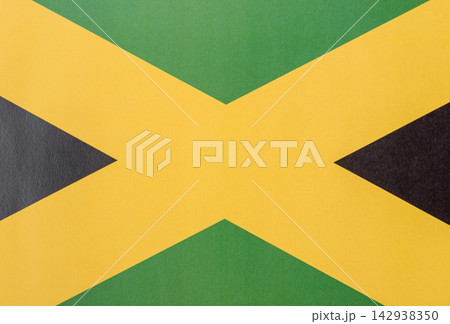 Jamaica flag as a symbol of national independence. The Jamaica flag Jamaica flag as a symbol of national independence. The Jamaica flag 142938350