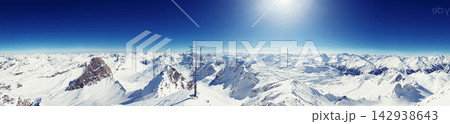 winter landscape of high mountains 142938643
