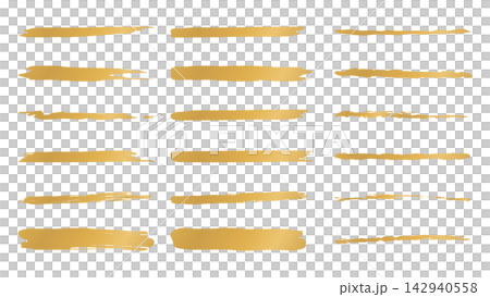 Brush stroke line Japanese style set Brush stroke line Japanese style set 142940558
