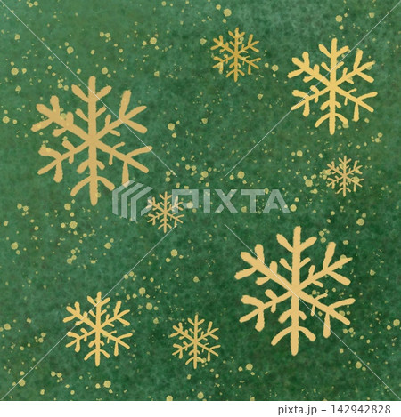 雪の結晶を描いたクリスマスカラーの背景素材 雪の結晶を描いたクリスマスカラーの背景素材 142942828