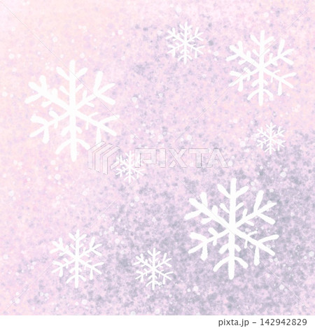 雪の結晶を描いたクリスマスカラーの背景素材 142942829