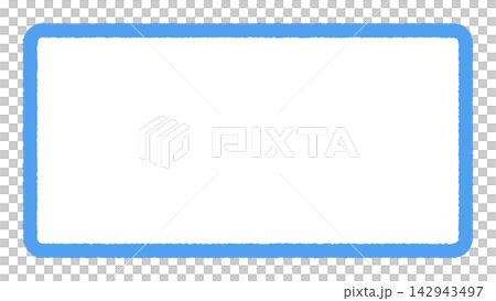 A horizontal frame with a blue hand-drawn border - a simple and cute rectangular illustration - 16:9 A horizontal frame with a blue hand-drawn border - a simple and cute rectangular illustration - 16:9 142943497