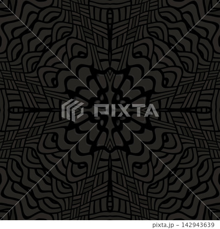 Gothic Dark Filigree Engraved Mandala Pattern 142943639