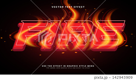 Fire editable text style effect with red light theme Fire editable text style effect with red light theme 142943909