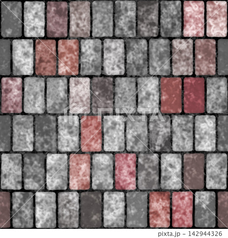 Grey and Pink Marble Brick Tiles Texture 142944326