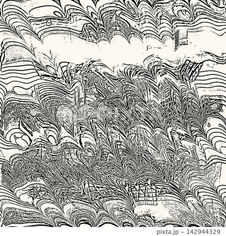 Monochrome Linocut Waves Abstract Pattern Monochrome Linocut Waves Abstract Pattern 142944329