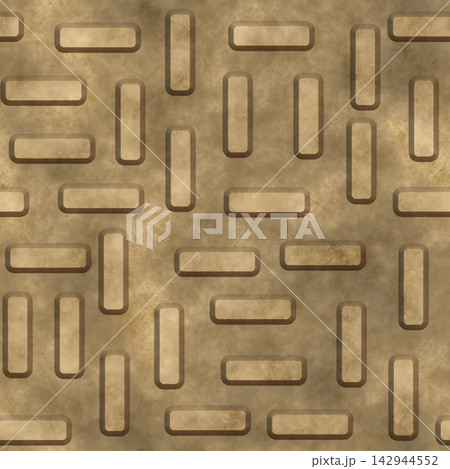 Beige Weathered Industrial Stamped Plate Seamless Texture Beige Weathered Industrial Stamped Plate Seamless Texture 142944552