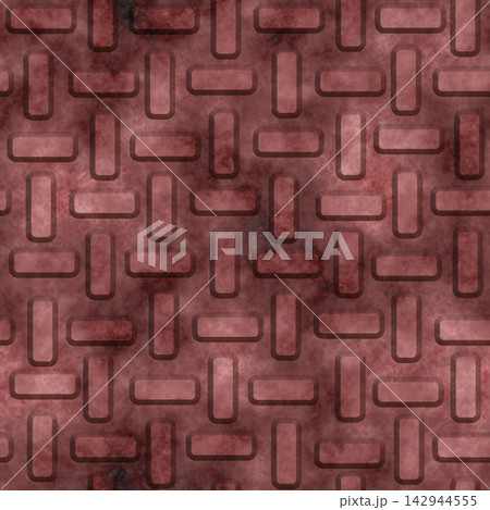 Red Grunge Industrial Stamped Metal Plate Seamless Texture Red Grunge Industrial Stamped Metal Plate Seamless Texture 142944555