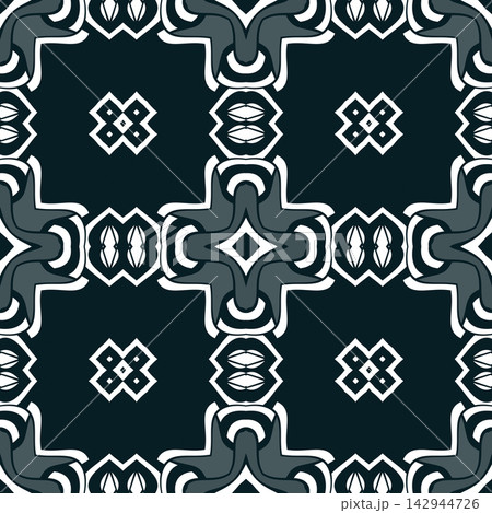 Dark teal and white abstract seamless pattern 142944726