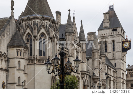 Royal courts of justice facade in London Royal courts of justice facade in London 142945358