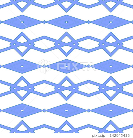 Blue and White Diamond Stripe Seamless Pattern 142945436