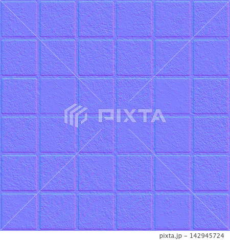 Square Stone Paver Tiles Seamless Normal Map 142945724