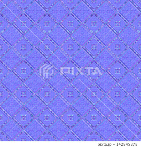 Diagonal Diamond Floral Tiles Seamless Normal Map Diagonal Diamond Floral Tiles Seamless Normal Map 142945878