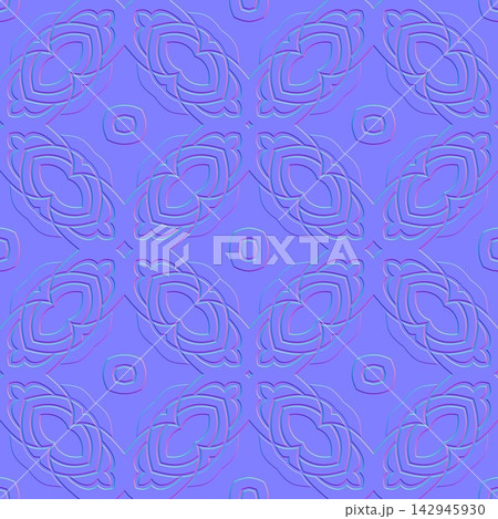 Ornate Leaf Petal Medallion Normal Map Ornate Leaf Petal Medallion Normal Map 142945930