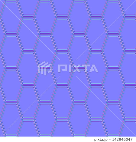 Hexagonal Tile Pattern Seamless Normal Map Texture Hexagonal Tile Pattern Seamless Normal Map Texture 142946047