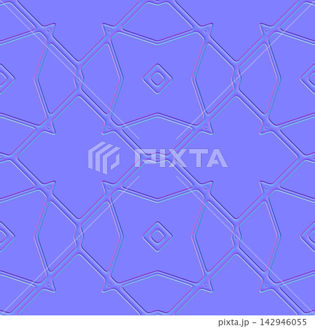 Four Point Star Tiles Seamless Normal Map Texture Four Point Star Tiles Seamless Normal Map Texture 142946055