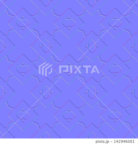 Bold Cross and Diamond Tiles Seamless Normal Map Bold Cross and Diamond Tiles Seamless Normal Map 142946081
