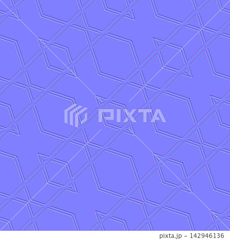 Diagonal Hexagon Star Lattice Seamless Normal Map 142946136