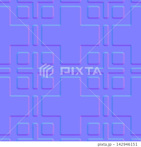 Modern Cross and Square Tile Panel Seamless Normal Map Modern Cross and Square Tile Panel Seamless Normal Map 142946151