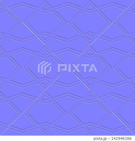 Geometric Polygonal Facade Panels Seamless Normal Map 142946166