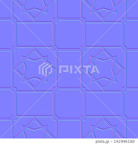 Geometric Star Wall Panels Seamless Normal Map 142946180
