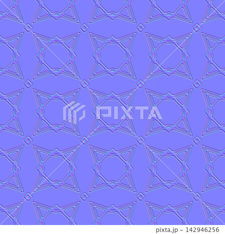 Interlocking Diamond Star Lattice Seamless Normal Map 142946256