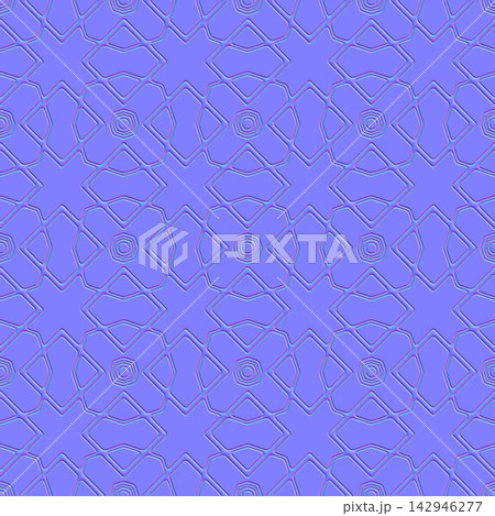 Geometric Cross and Star Lattice Seamless Normal Map 142946277
