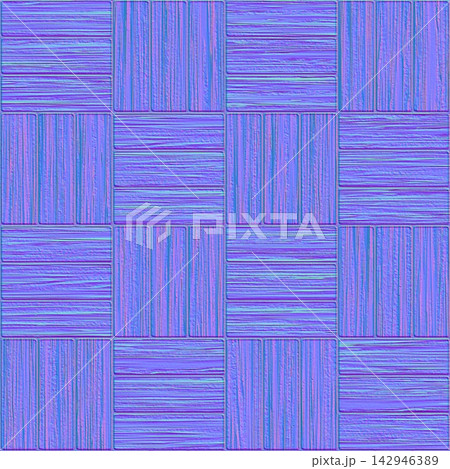 Basketweave wood parquet normal map seamless texture 142946389