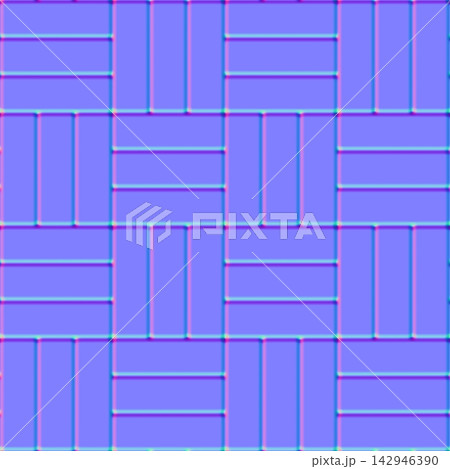 Basketweave wood parquet normal map seamless texture Basketweave wood parquet normal map seamless texture 142946390
