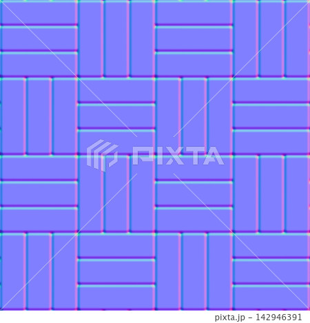 Basketweave wood parquet normal map seamless texture 142946391