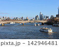 London skyline with bridges and river boats 142946481