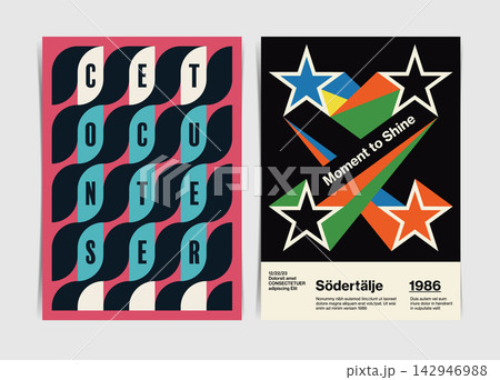 Swiss Wave Typography. Vector Illustration. 142946988