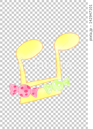 Musical notes with candy 142947101