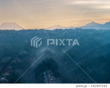 Misty Mountain Settlement Overlooking Wonotoro Sukapura Indonesia Misty Mountain Settlement Overlooking Wonotoro Sukapura Indonesia 142947283