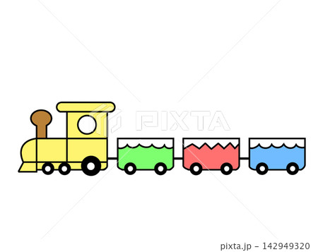 子供向けのお知らせに使える汽車のイラスト 142949320