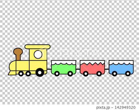 子供向けのお知らせに使える汽車のイラスト 142949320