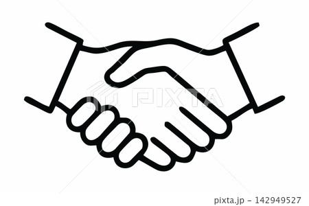 Hand-Drawn Business Handshake and Partnership Icon Hand-Drawn Business Handshake and Partnership Icon 142949527