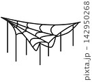 Spooky Corner Spider Web Outline Halloween Decoration Illustration 142950268