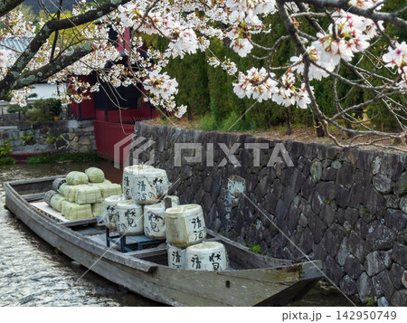 京都　桜　高瀬川 142950749