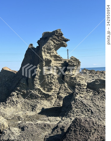 男鹿半島ゴジラ岩(右側) 男鹿半島ゴジラ岩(右側) 142950954